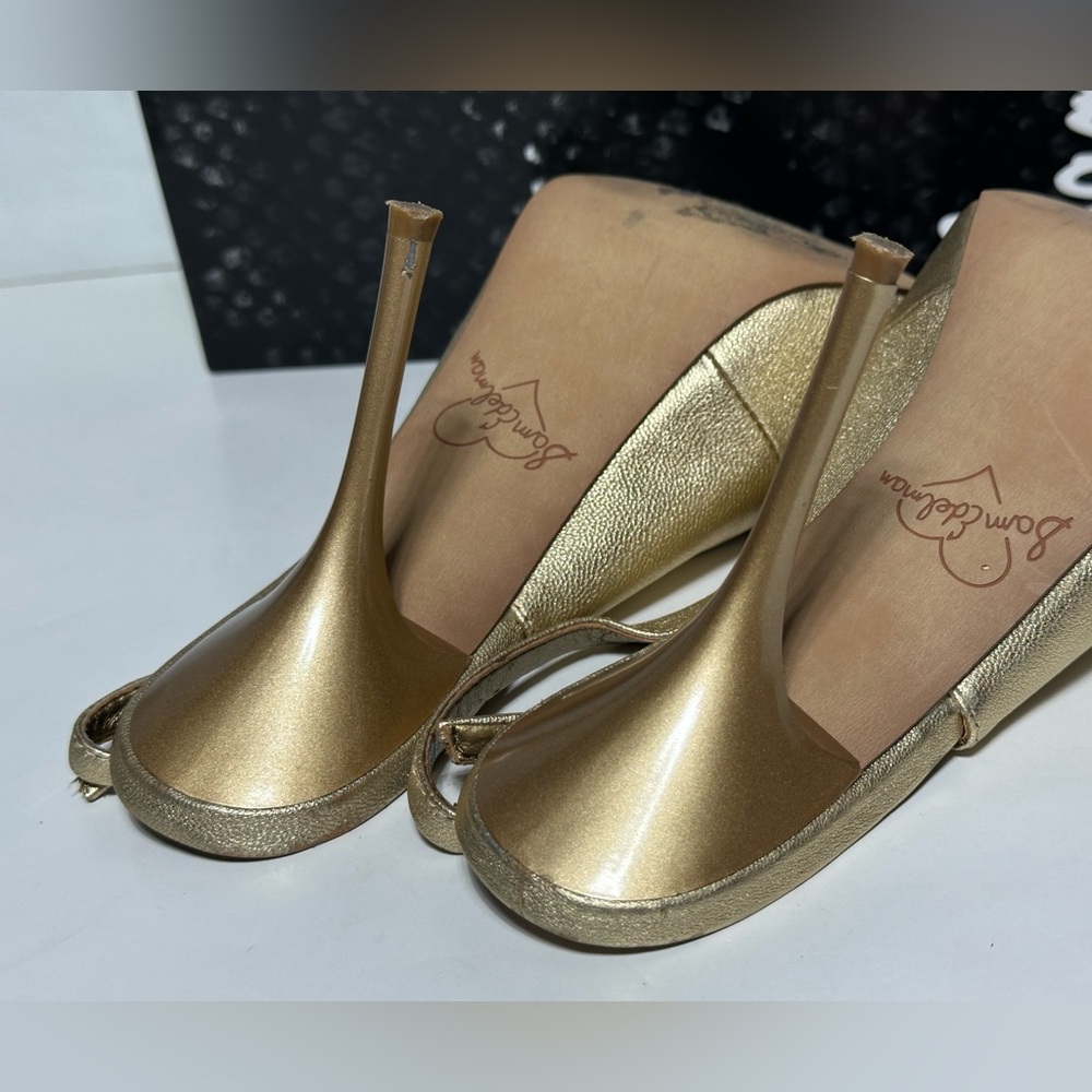 Sam Edelman Metallic Gold Slingback Evelyn A4794L6700 Platform Pumps heels 8.5 - Picture 8 of 16